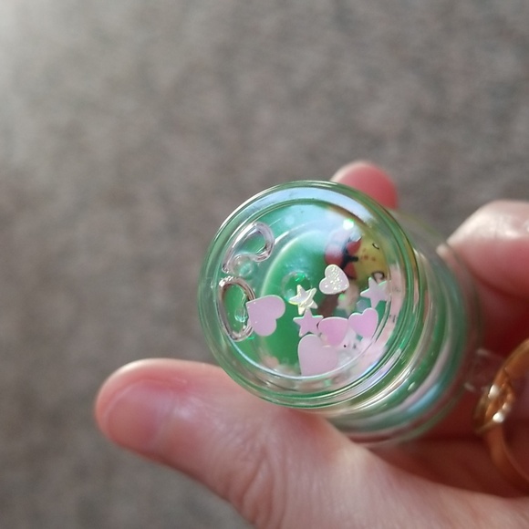 Green Turtle Kawaii Keychains Cute Moving Liquid Keychain Drink Milk Tea Cups - Picture 6 of 7